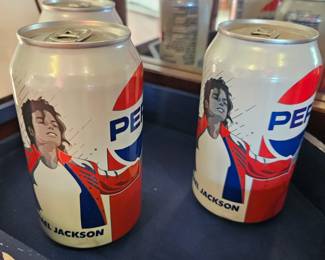 Vintage Michael Jackson / Pepsi cans (all unopened - 1 full, 2 with mostly evaporated contents)