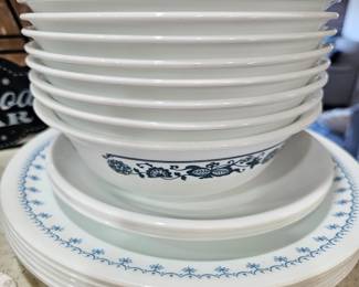Corelle (mostly solid white - a few patterned)