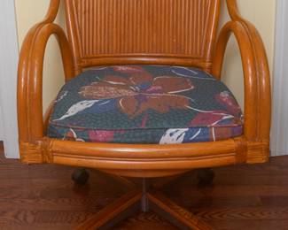 (Same Item as Previous Image) 4 Swivel Tilt Caster Chairs — 19 1/4 wide at front x 16.5”-17” seat height x 34” tall in back