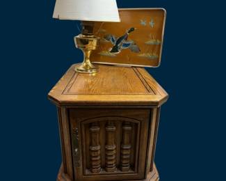 Oil Lamp, Table Tray