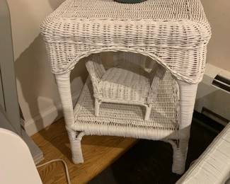 wicker end table