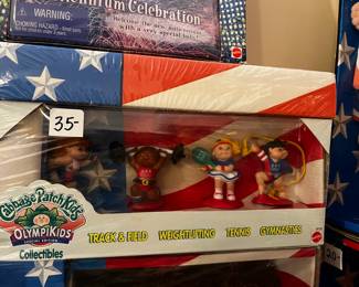 #307 cabbage patch doll Olympikids collection small plastic figurines 	 $35.00 			

