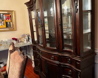#35	Heavy 2 piece China cabinet with 7 drawer 6 doors 86x18x89	 $175.00 			
