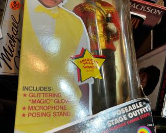 #183	Michael Jackson action figure glittering 1984 glove mic, posing stand red solider suit	 $20.00 			
#184	Michael Jackson action figure 1984 glittering glove, mic, pose stand  red soldier suit	 $20.00 			

