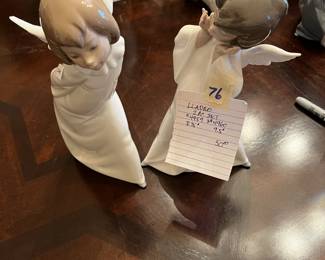 #76	Lladro 2 pc set #4959  8.75" & #4960 9.5"	 $50.00 			
