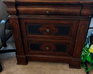 #4	Ashley bedside table with 3 drawers stone top 34x20x34	 $175.00 			
