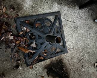 #316	Patio	metal umbrella base	 $25.00 			
