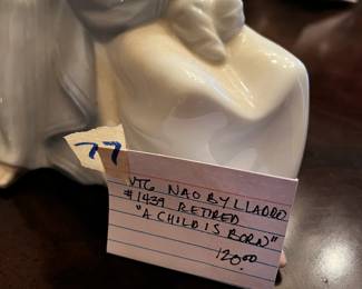 #77	Vtg. Nao by Lladro #1439 Retired "A Child is Born"	 $120.00 			
