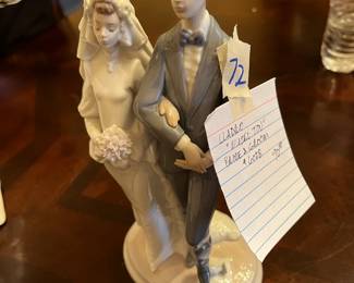 #72	Lladro "Mazel Tov" Bride & Groom #6028	 $90.00 			
