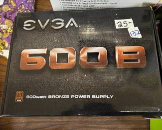 #132	EVGA 600 BQ Power Supply	 $25.00 			
