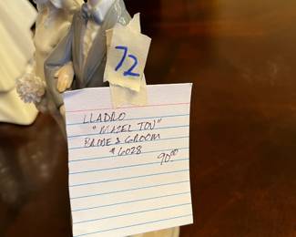 #72	Lladro "Mazel Tov" Bride & Groom #6028	 $90.00 			
