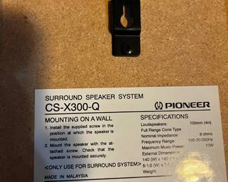 #59	Pioneer Set of 4 House Speakers Model - CSX300Q  Surround sound Speaker	 $50.00 			
