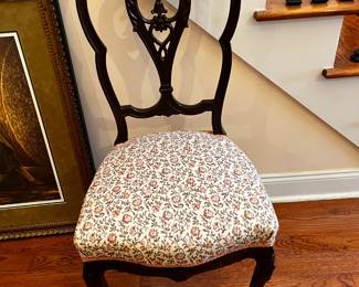 #86	Odd Dining Chair w/Floral Covered Seat	 $20.00 			
