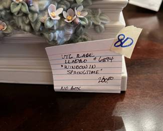 #80	Vtg. Ra Lladro #6984 "Window in Springtime" - No Box	 $200.00 			
