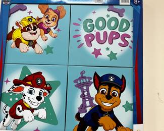 #121	Paw Patrol 4 piece Wall Art Set	 $20.00 			
#122	Paw Patrol 4 piece Wall Art Set	 $20.00 			

