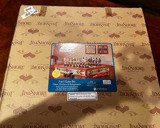 #280	Jim Shore 3 in 1 game set chess, checkers, and backgammon	 $100.00 			
