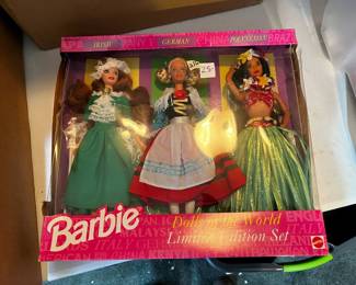 #216	barbie dolls of the world Irish, German Polynesian	 $25.00 			

