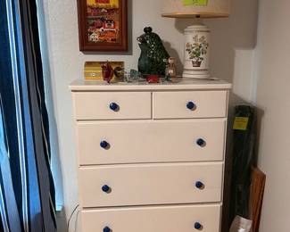 white chest of drawers