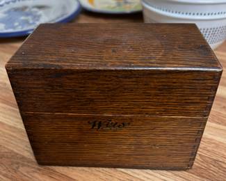 vintage Weiss wood file box.....