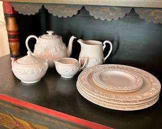 Wedgewood Embossed Queen's Ware dishes