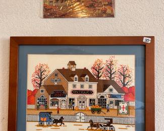 Wysocki cross stitch framed