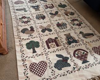 large country stencil rug