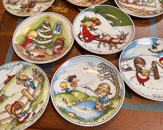 decorative plates, months of the year