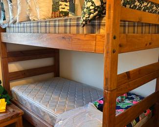 wood bunk beds, can be side by side also