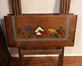 folk art painted folding table