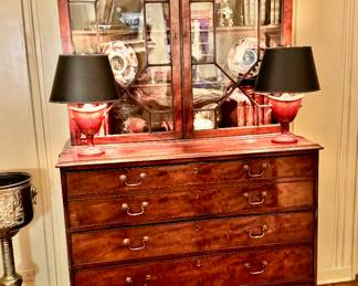 George III secretary bookcase