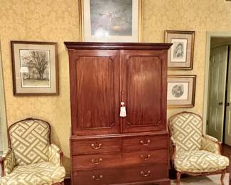 18th English linen press