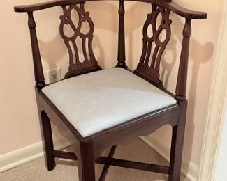 Chippendale style corner chair