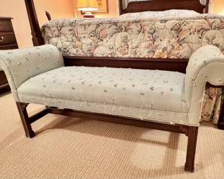 Custom upholstered bench