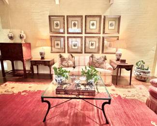 Iron and glass top coffee table