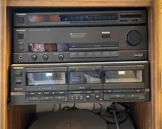 Technics Stereo Integrated Amplifier SU-V98
Dual Cassette Deck RS-TR157
SL-BD27 Turntable
Quartz ST-S98 Synthesizer Tuner
Technics Cabinet
