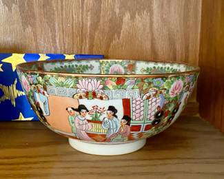 Qing Dynasty Style Famille Red Rose Bowl