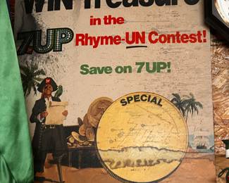 7up cardboard sign