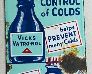 Porcelain Vicks sign