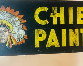Chief paints sign