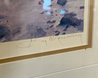 Signed Guy Manning Framed Print Native American