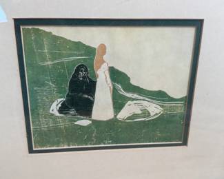 Edvard Munch Two Women On The Shore Print