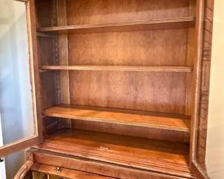 Antique Victorian Walnut Cylinder Secretary Desk