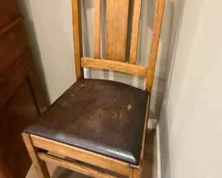 Antique Craftsman Quarter Sawn Oak Chair Single