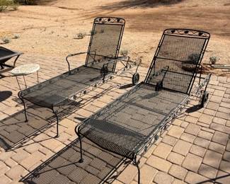 Vintage Wrought Iron Patio Chaise Lounger #1
Vintage Wrought Iron Patio Chaise Lounger #1