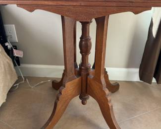 Antique Victorian Wood Parlor Table
