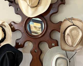 Antique Oak Hall Tree Hat /Umbrella Stand