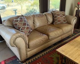Leather Nailhead Sofa