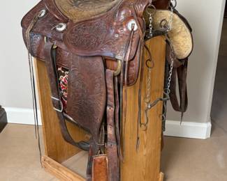 1952 Roy D Barnes Western Saddle R.M.Q.H.A. Custom Tooled