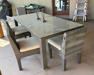 Wicker Table & Chairs