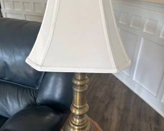 Brass lamps.